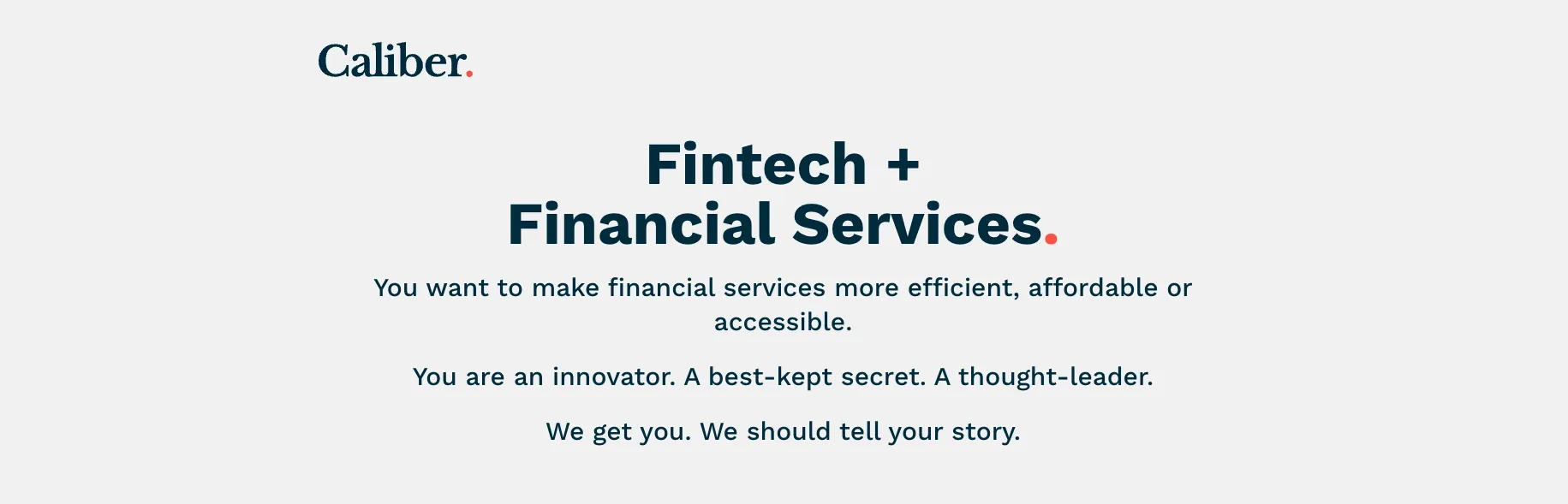 Caliber - one of the top financial services marketing agencies