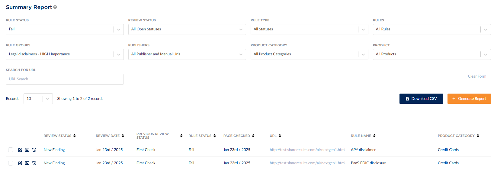 Summary report in Fintel Check can help you streamline your bank's marketing compliance checklist