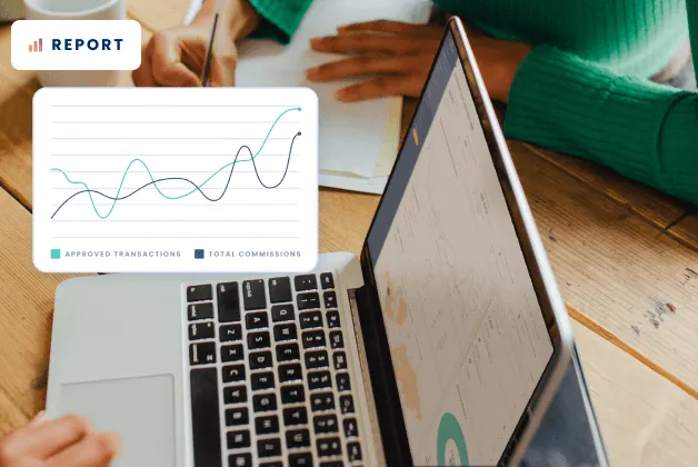 A computer screen with Fintel's system on it and two pop ups showing an increase in transactions and commissions