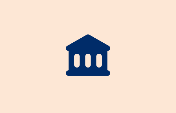 Icon representing a financial institution — bank building symbol.