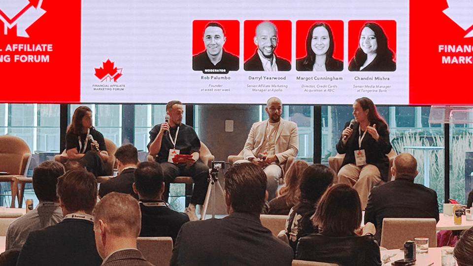 Affiliate marketing panel at FAMF 2026, moderated by Rob Palumbo of week over week