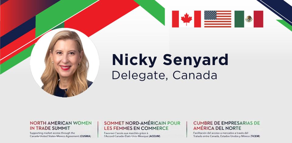 Nicky Senyard Invited as Canada Delegate for North American Women in Trade Summit