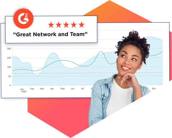 Fintel Connect platform with woman