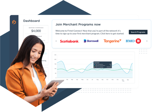 man looking at cellphone with AI graph in the background
